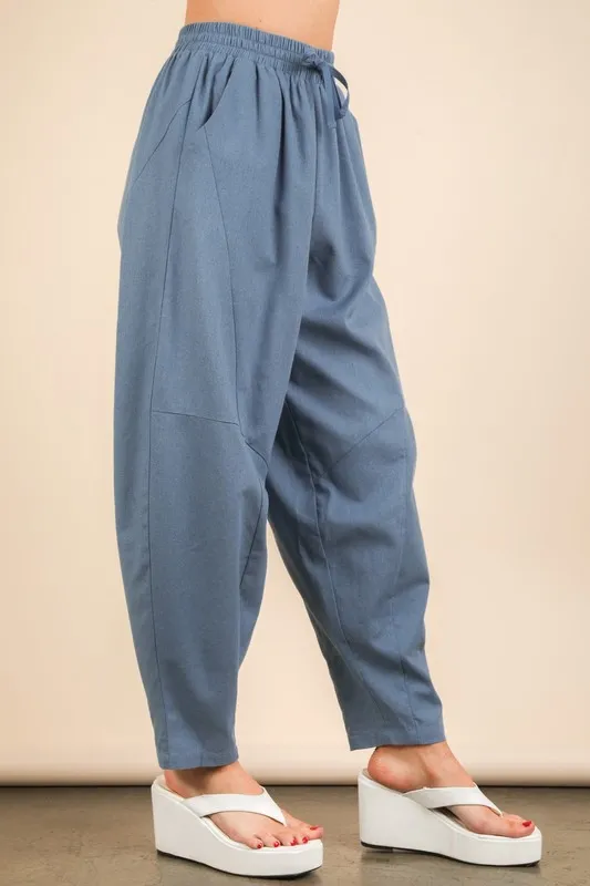 Solid Barrel Comfy Woven Pants, image 5
