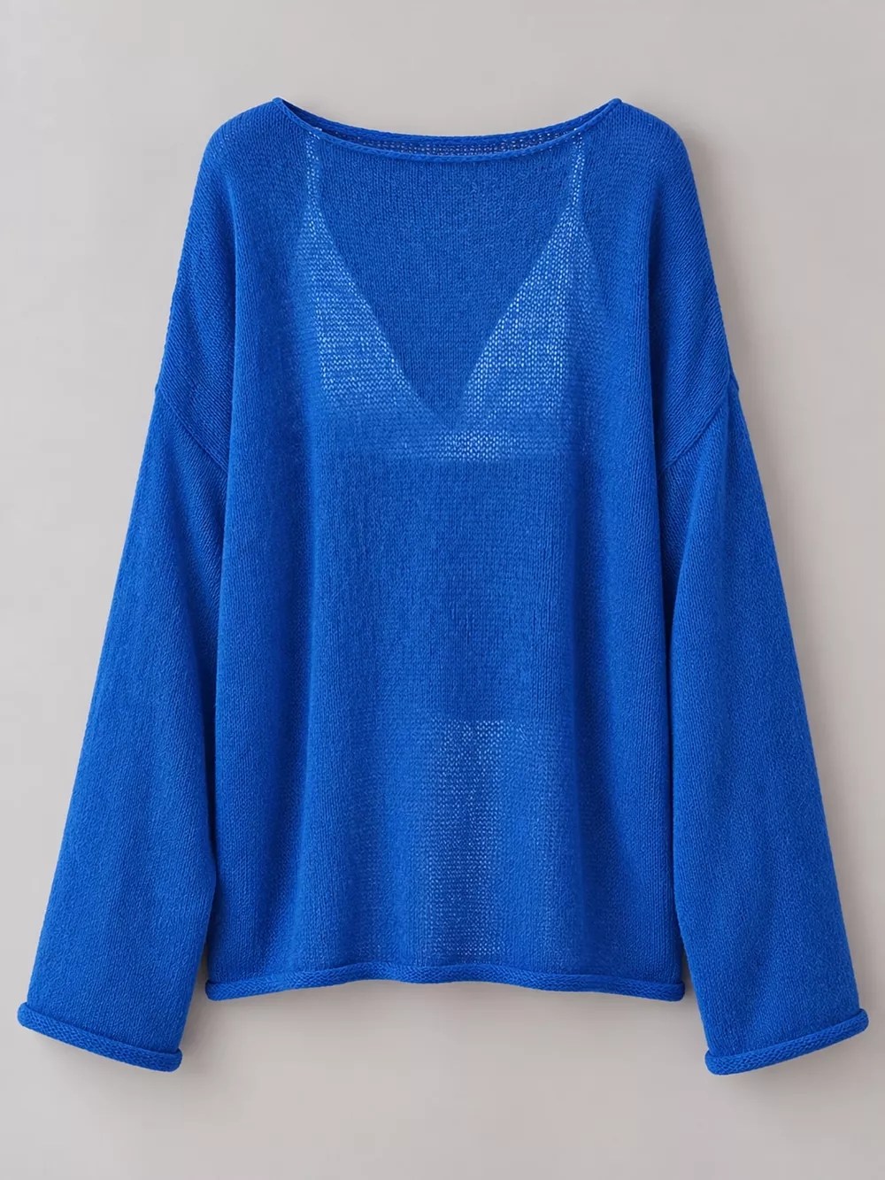 Full Size Sheer Lightweight Knit Top Plus Size, image 42