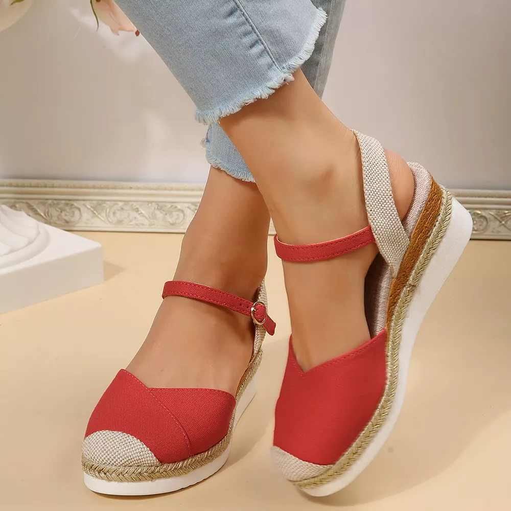 Color Block Wedge Sandals, image 8
