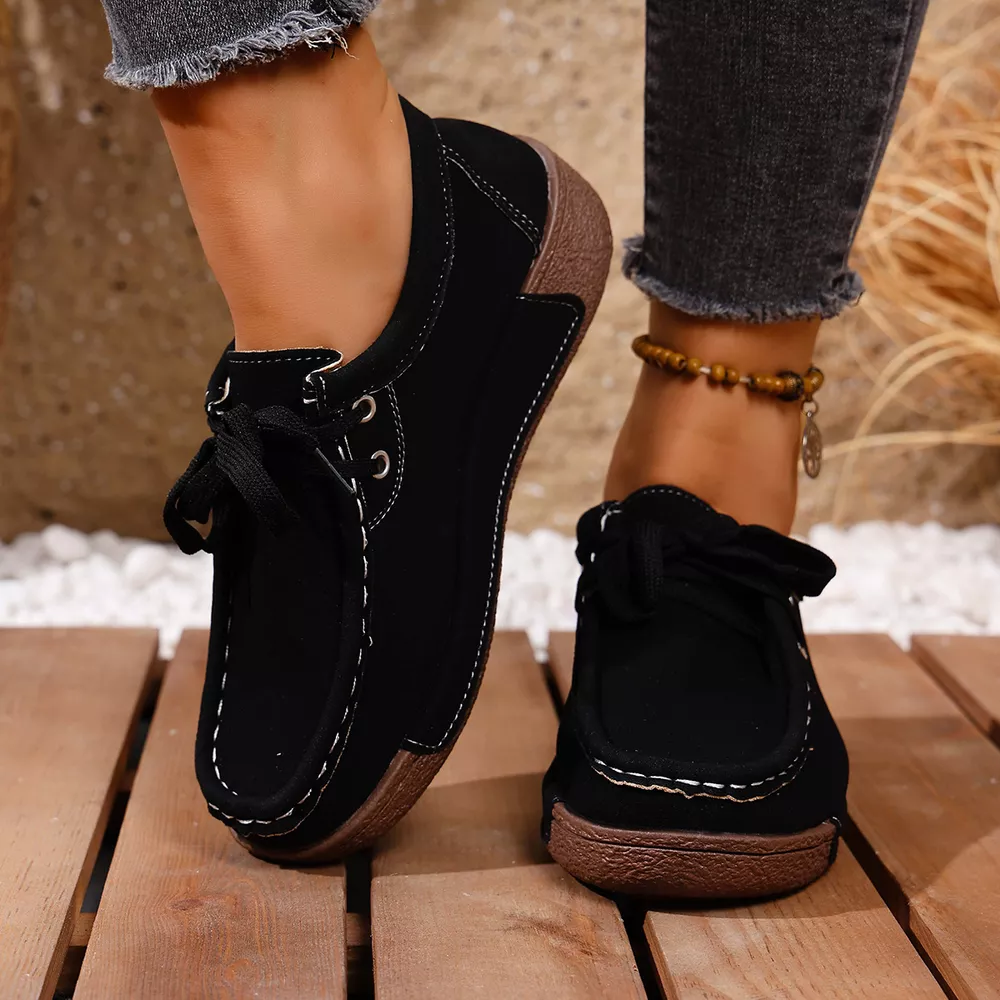 Lace Up Round Toe Sneakers, image 4