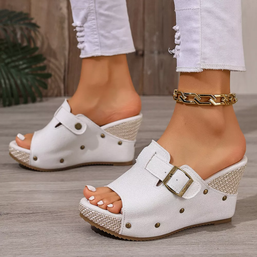 Open Toe Wedge Sandals, image 4