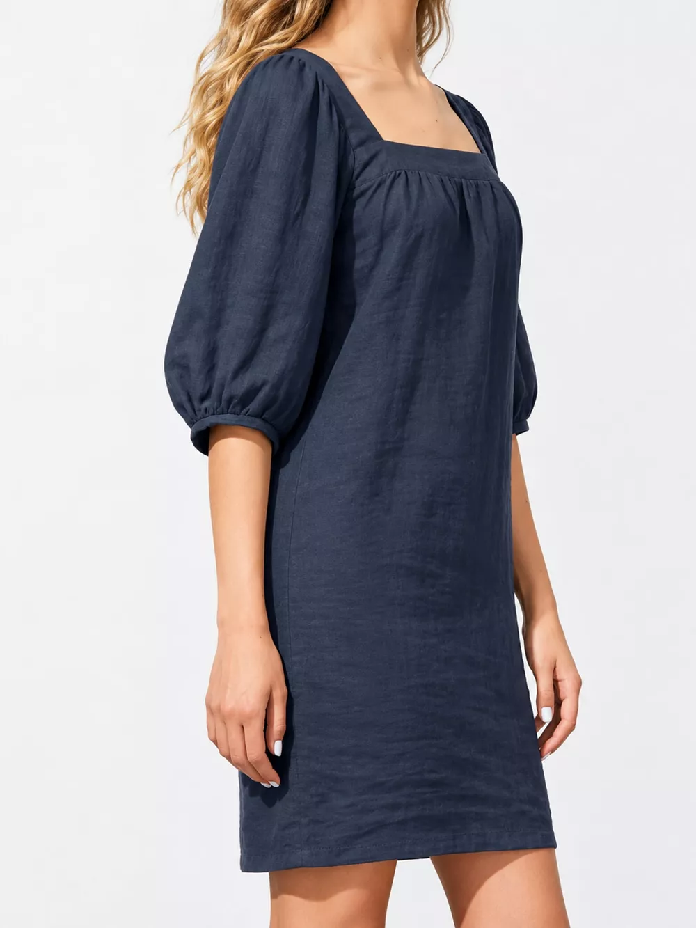 Square Neck Puff Sleeve Mini Dress, image 16