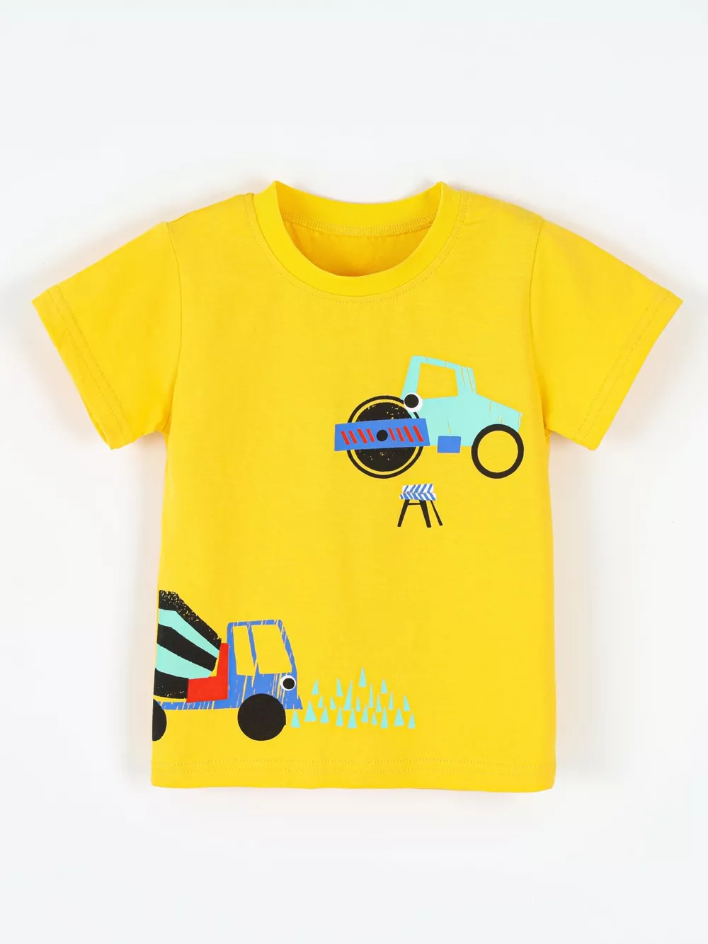 Children's Construction Truck Graphic Short Sleeve T-Shirt, image 2