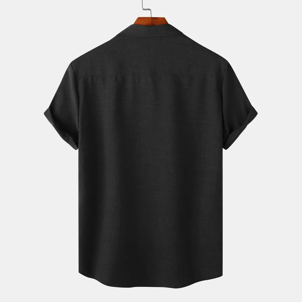 Men's Plus Size Button Up Short Sleeve Shirt, image 4