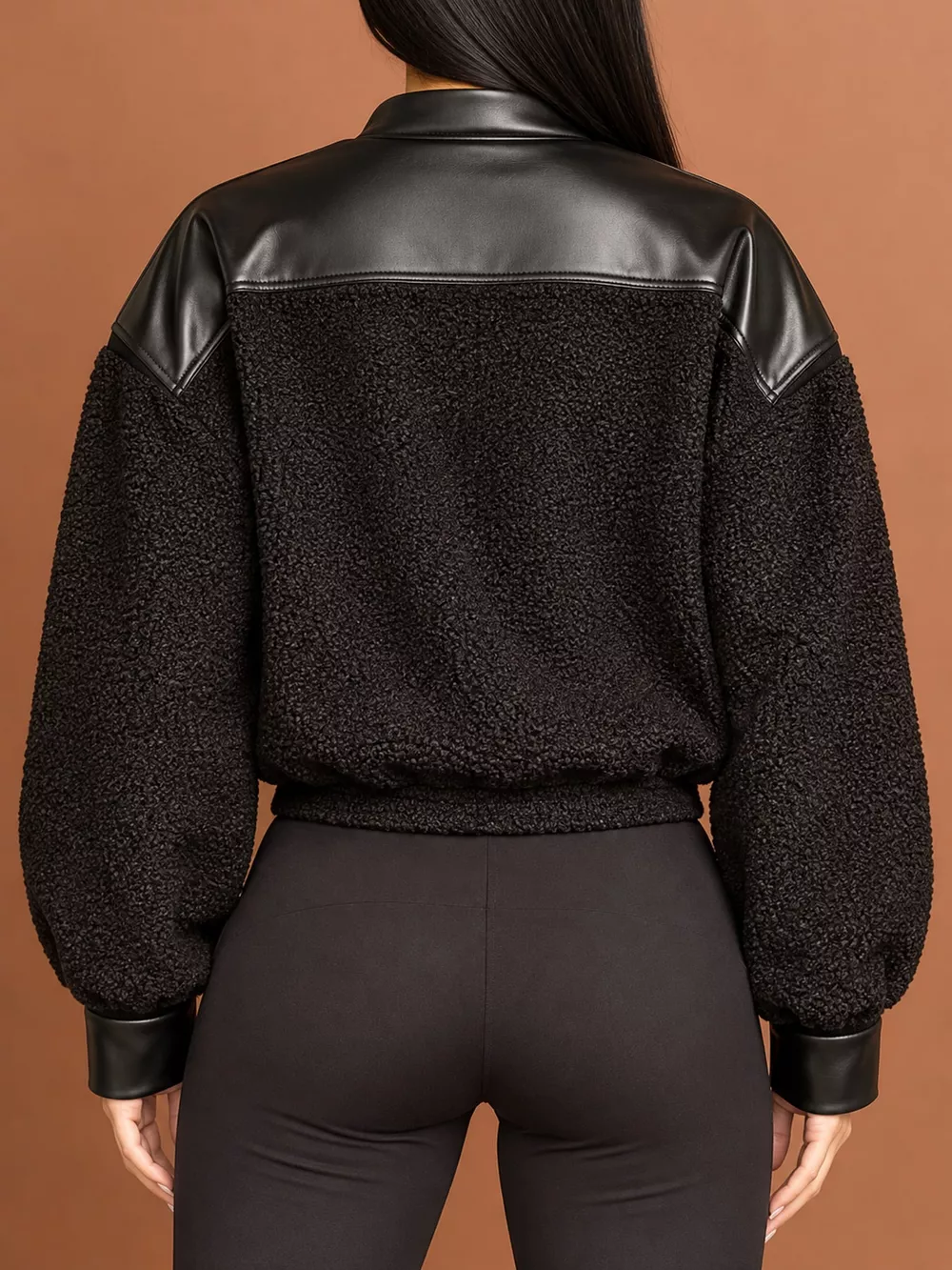 Sherpa Contrast Zip-Up Jacket, image 3
