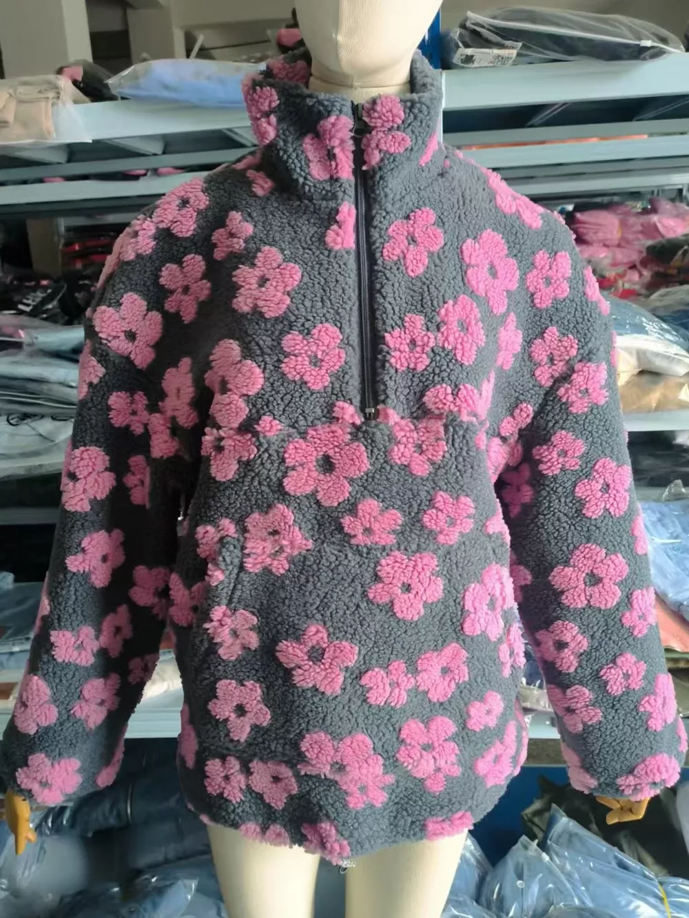 Quarter-Zip Sherpa Sweatshirt, image 10