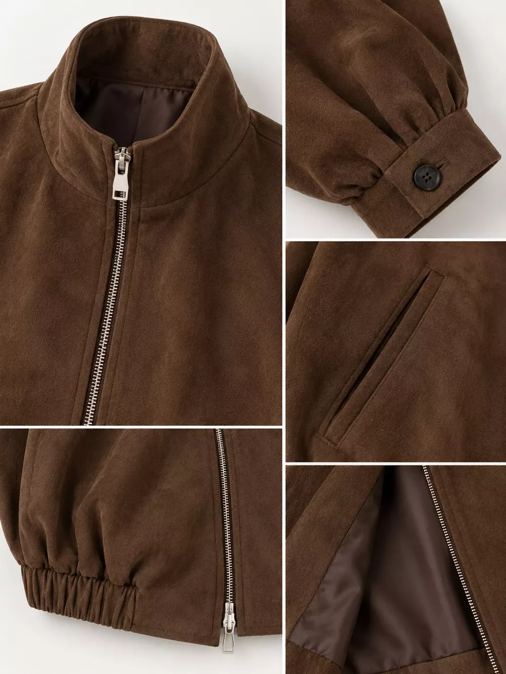 Stand Collar Zip Up Jacket, image 7