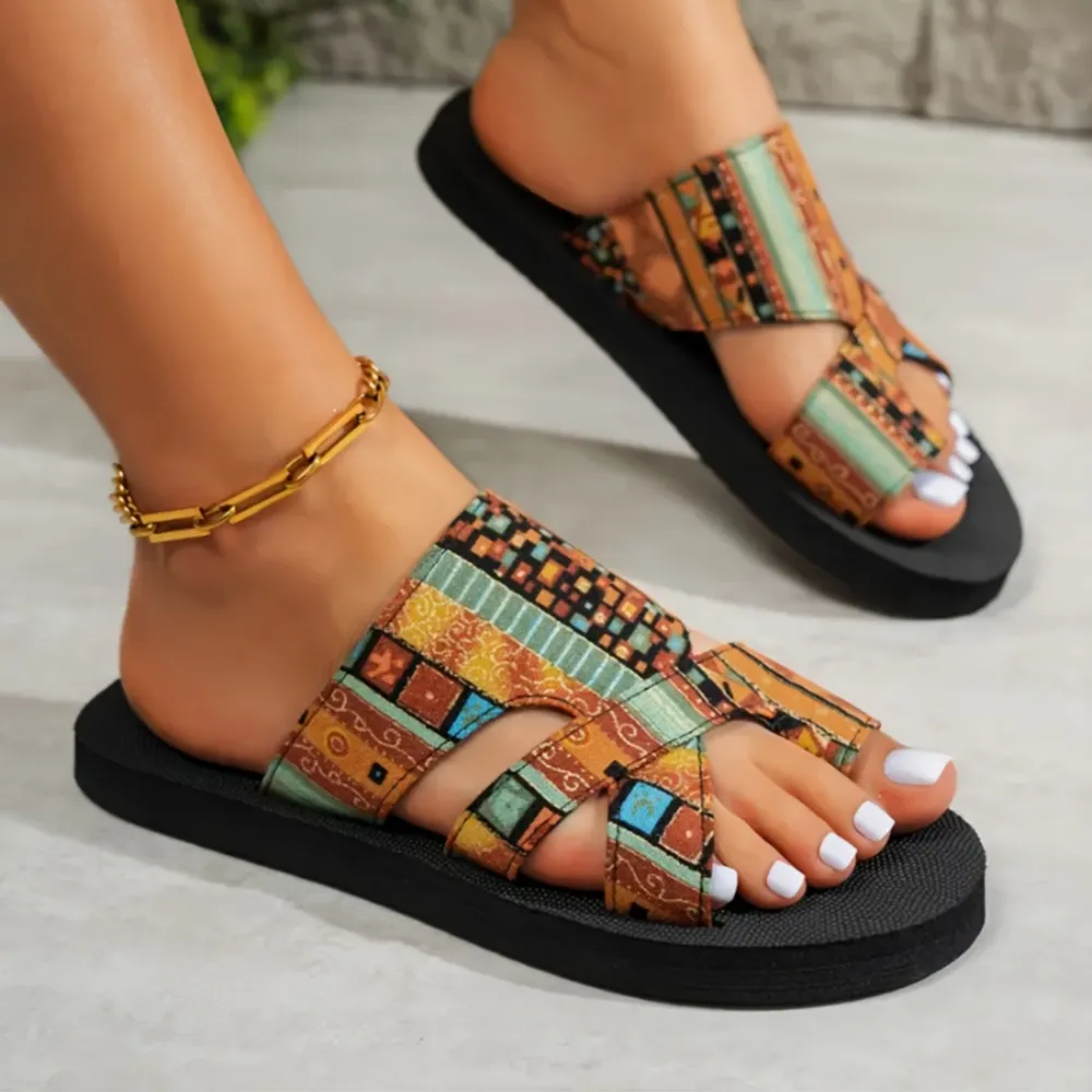 Bohemian Patterned Cutout Sandals, image 4