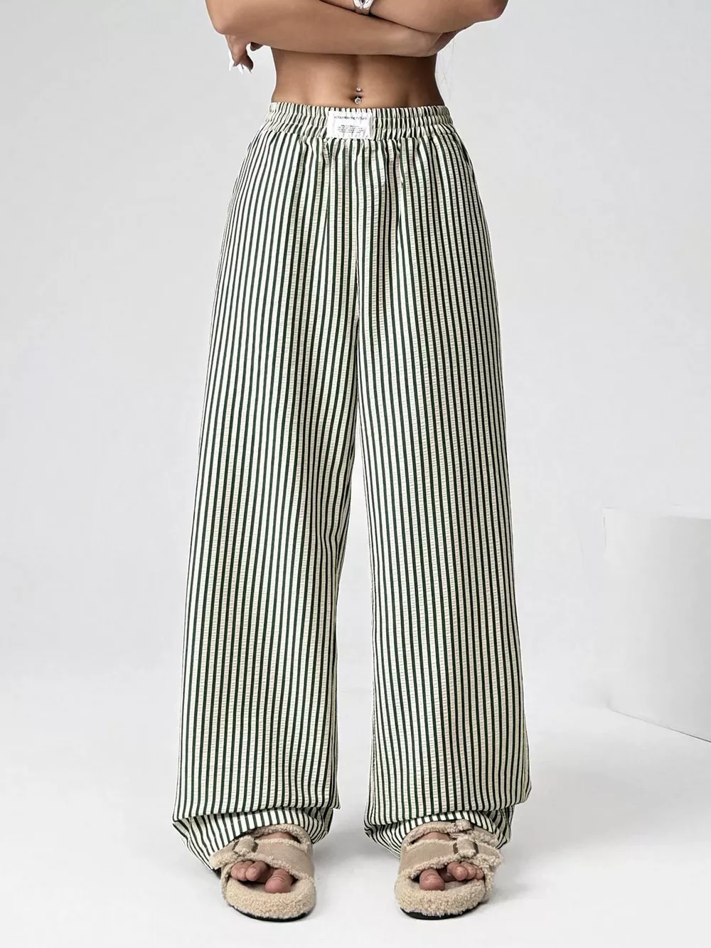 Striped High-Waisted Wide Leg Pants, image 10