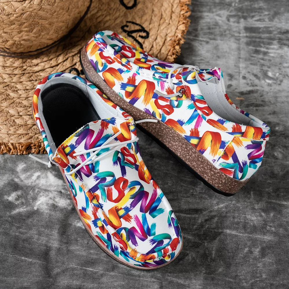 Colorful Printed Casual Loafers, image 7