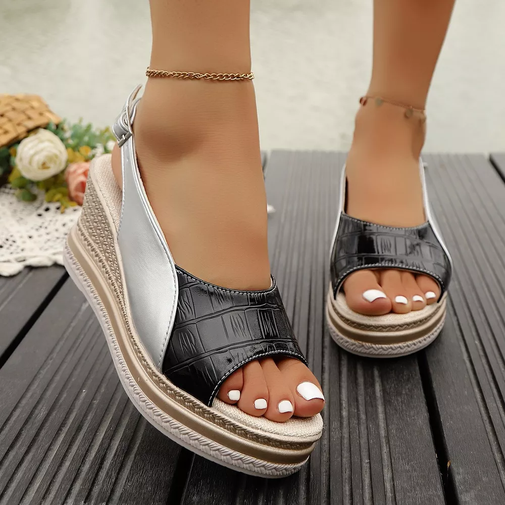 Open Toe Wedge Sandals, image 2