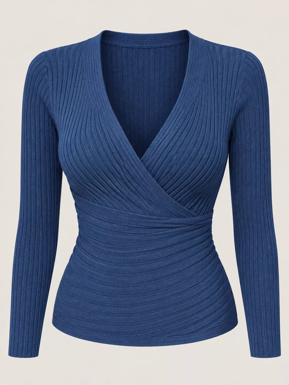 Full Size Ribbed Long Sleeve Slim Fit T-Shirt Plus Size, image 23