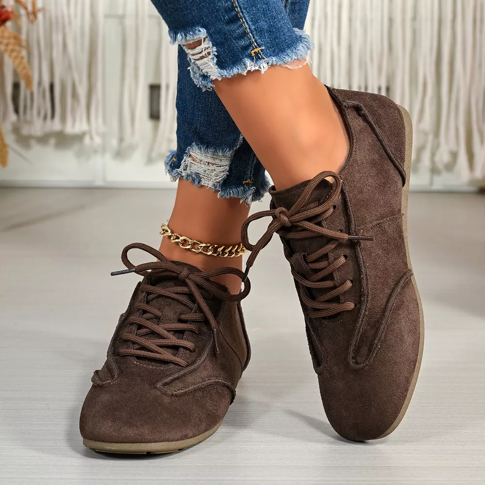 Lace Up Round Toe Sneakers, image 8