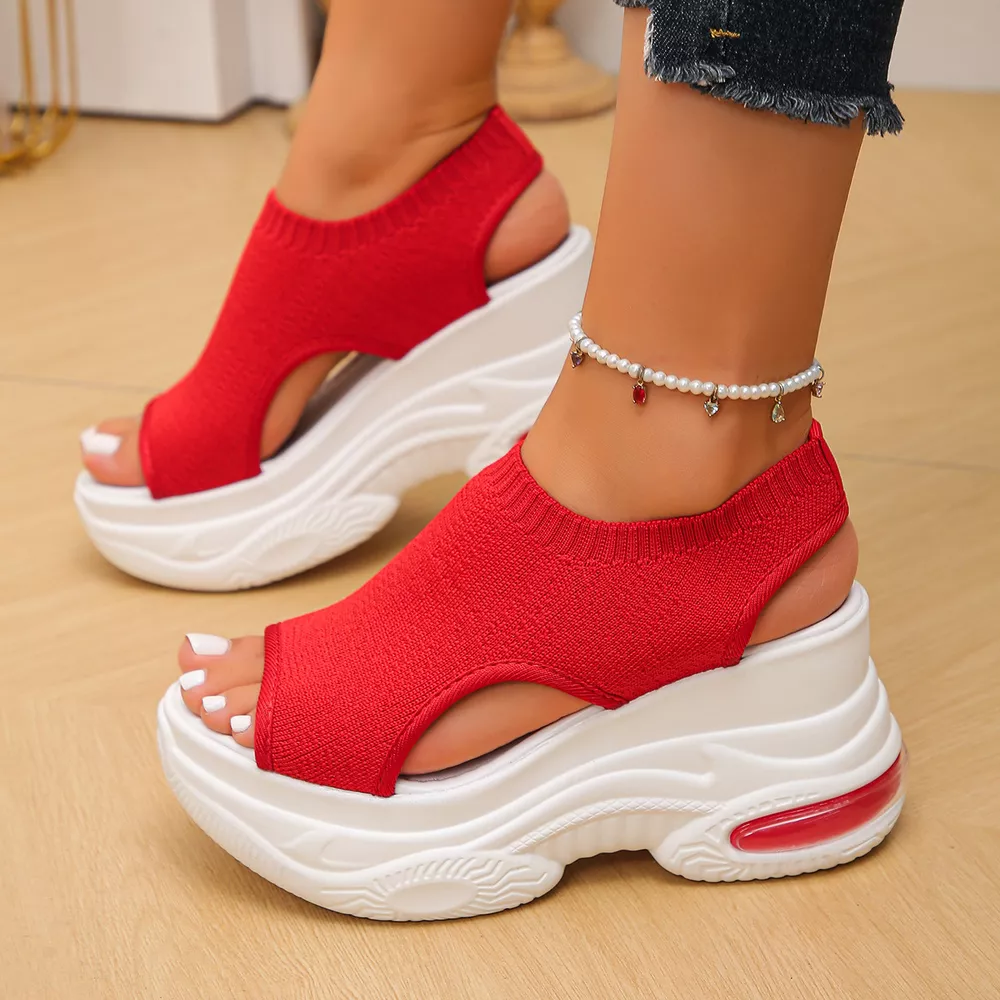 Peep Toe Platform Sandals, image 10