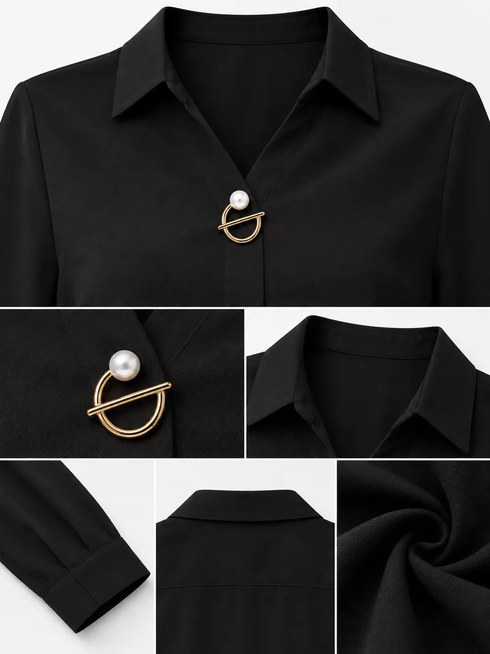 Long Sleeve Satin Blouse, image 11