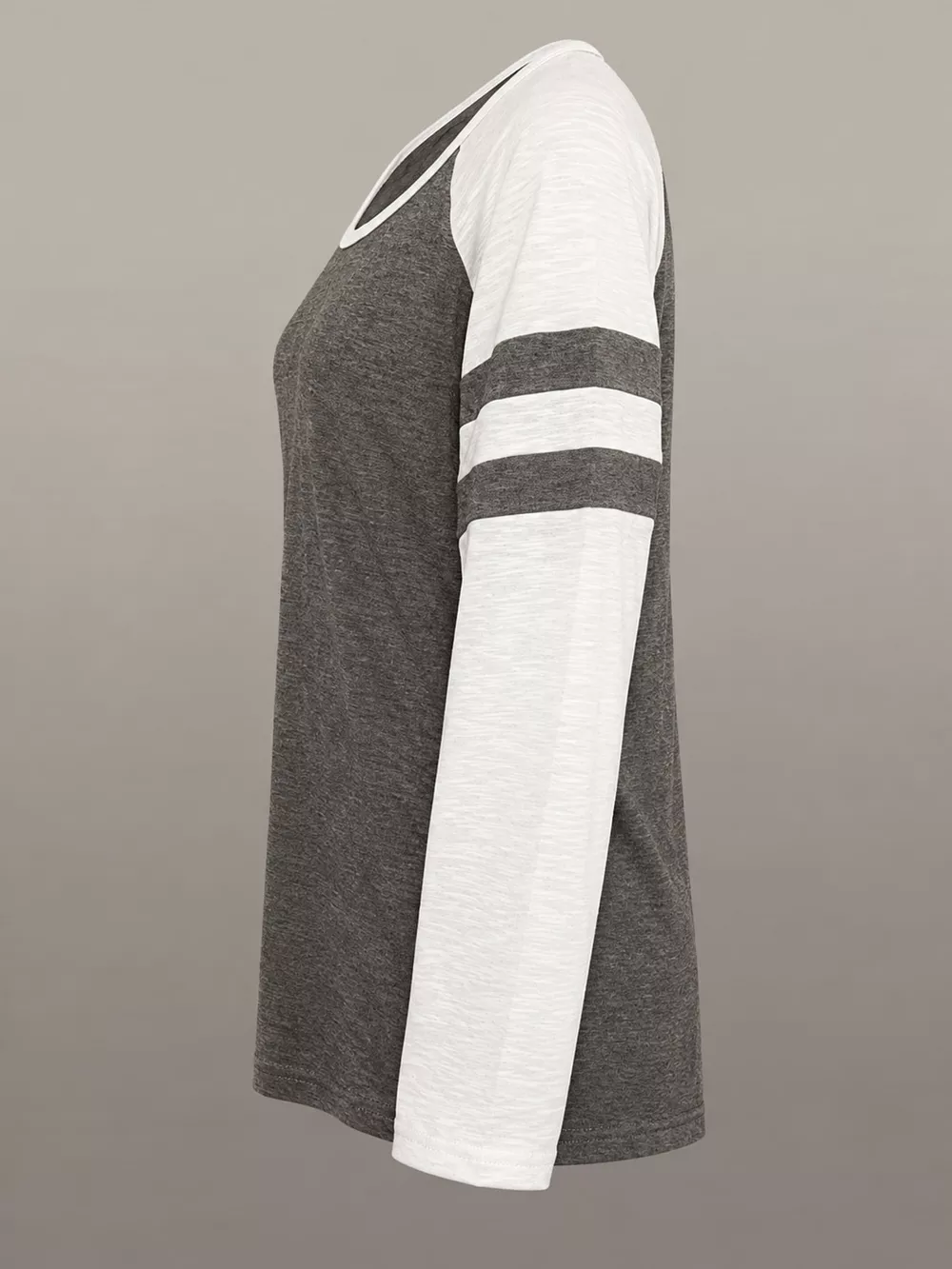 Full Size Color-Block Raglan Sleeve Striped T-Shirt Plus Size, image 13