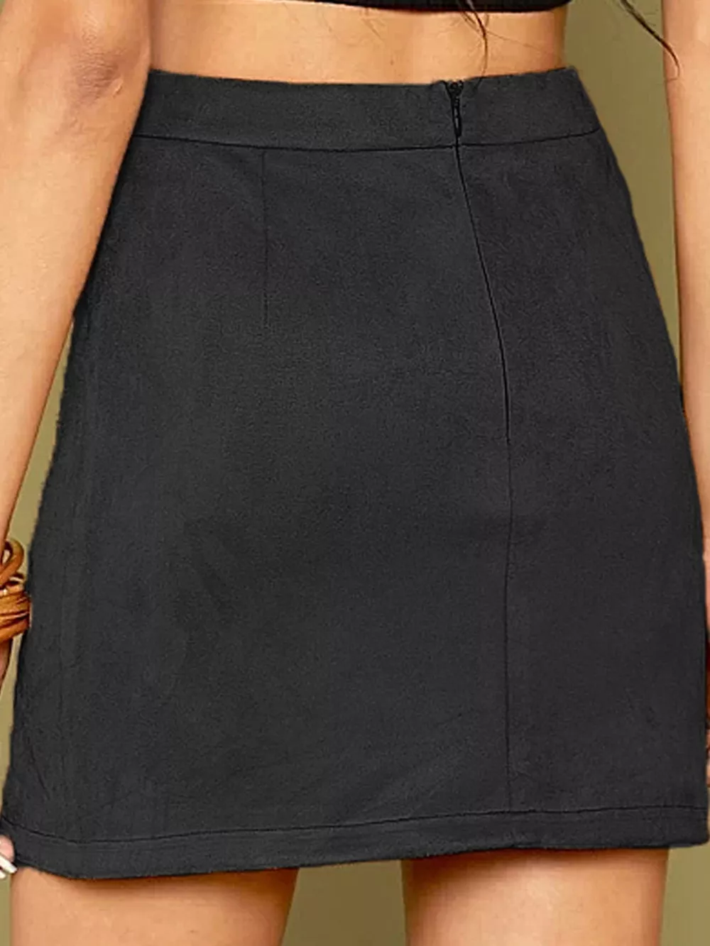 High-Waisted Slit Skirt, image 3