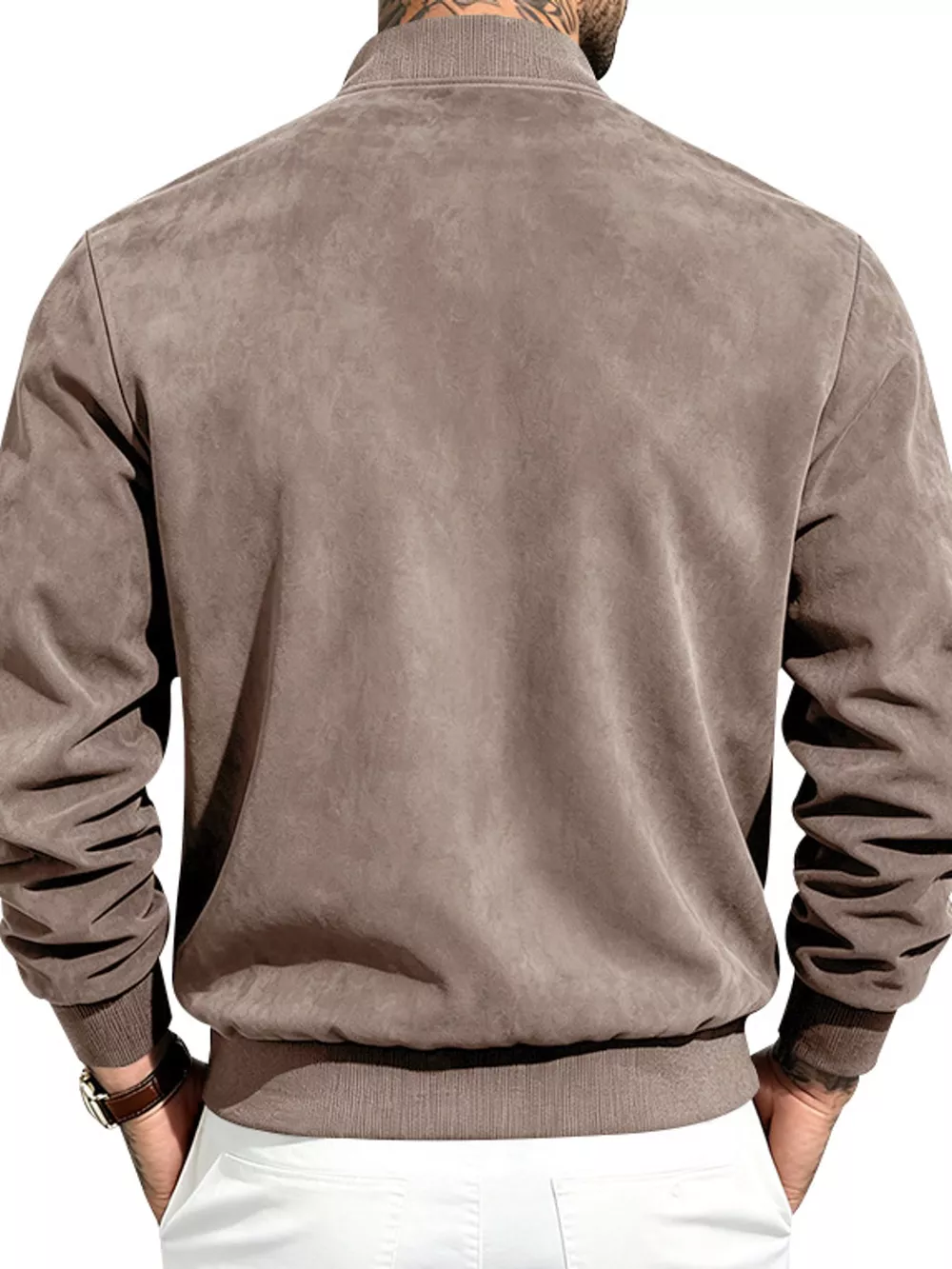 Men's Full Size Zip Up Long Sleeve Jacket Plus Size, image 17