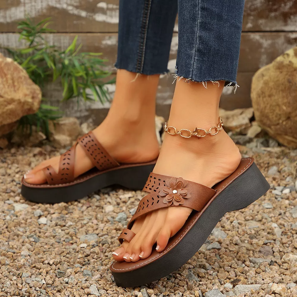 Toe Loop Platform Sandals, image 5