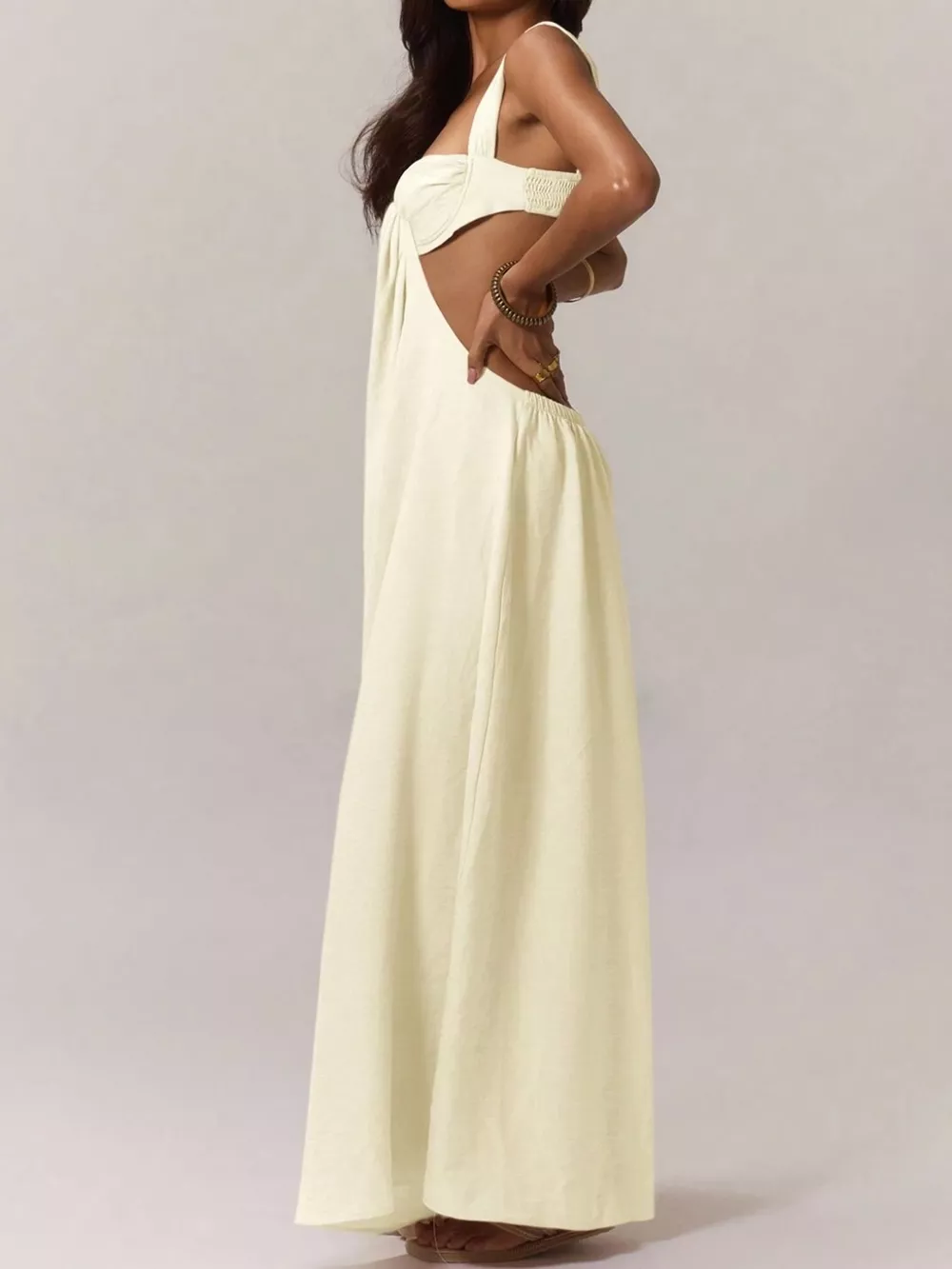 Backless Wide-Leg Jumpsuit with Cut-out Detail, image 13