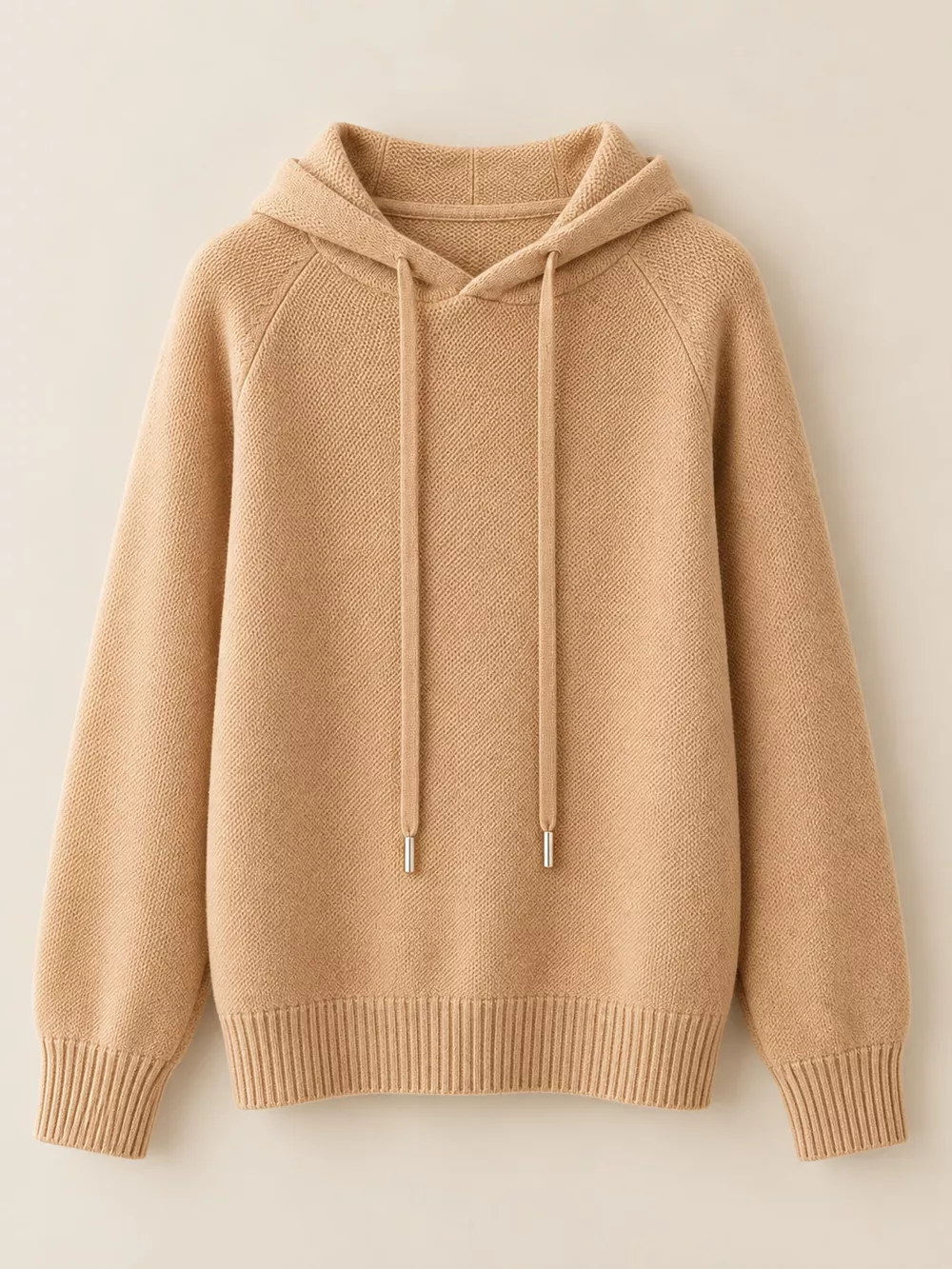 Drawstring Long Sleeve Hooded Knit Sweater, image 14