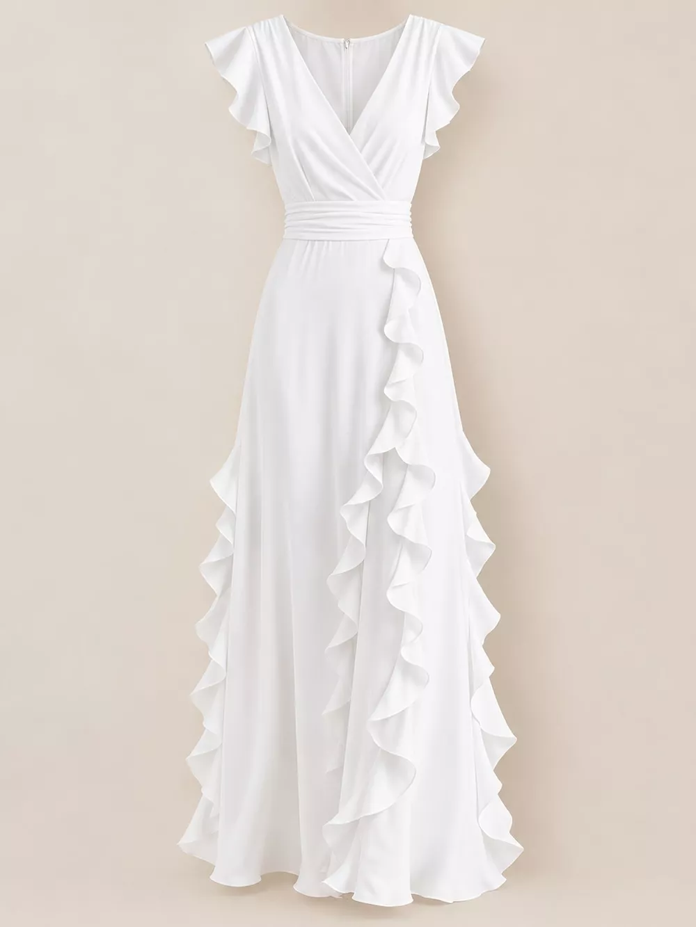 Ruffled Surplice Sleeveless Maxi Dress, image 19