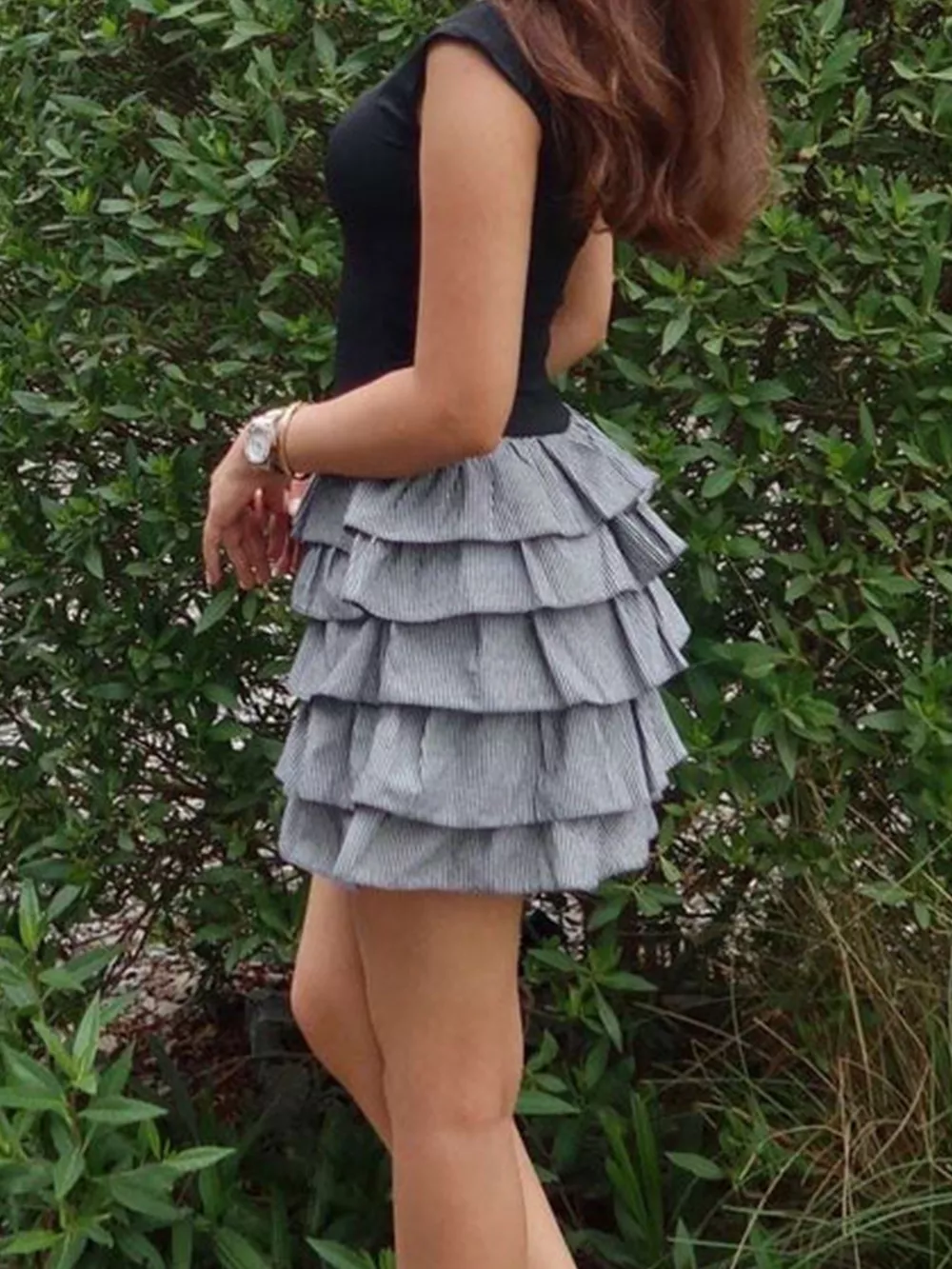 Ruffle Layered Mini Dress, image 4