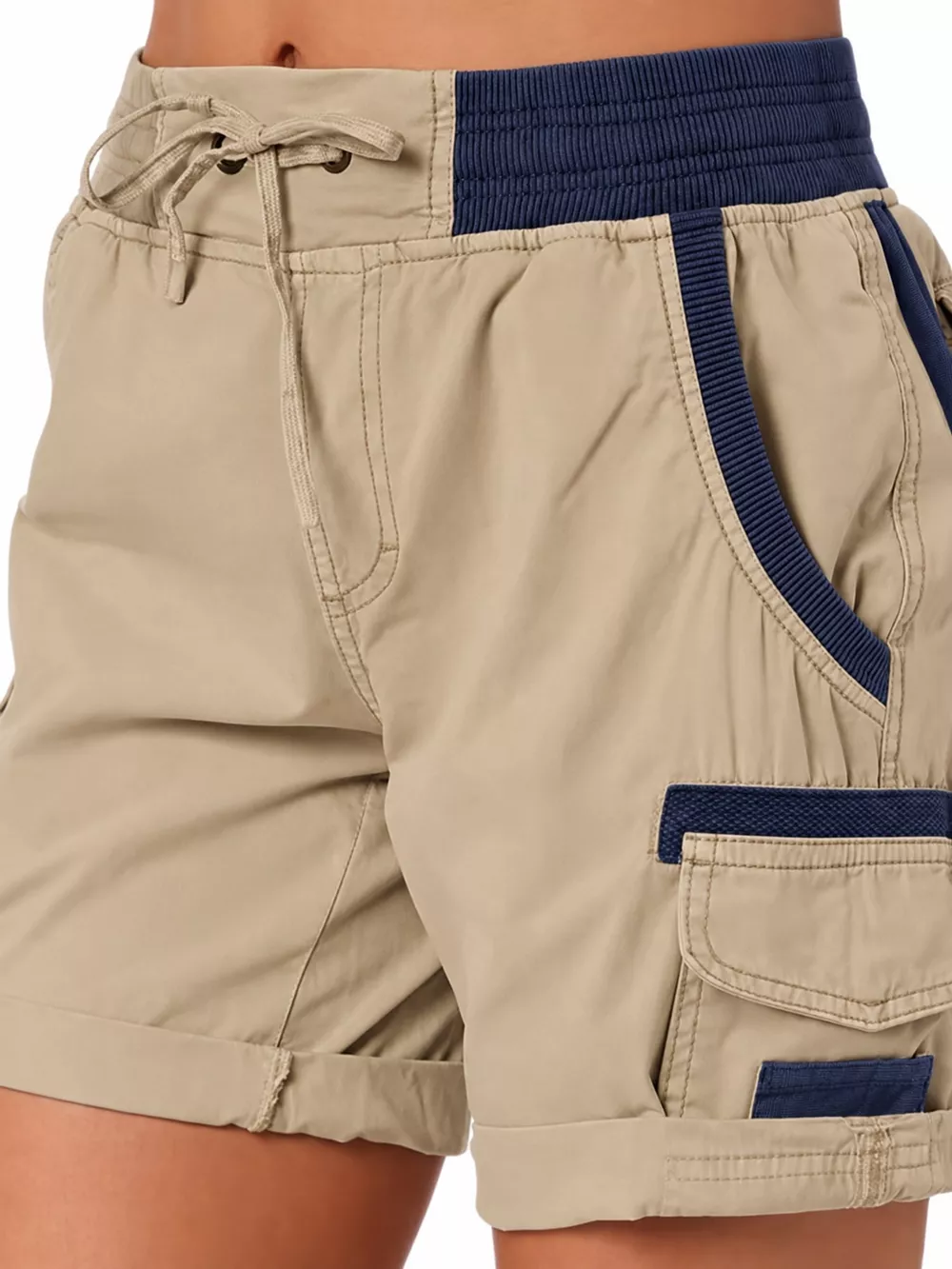 Full Size Drawstring Cargo Shorts Plus Size, image 63
