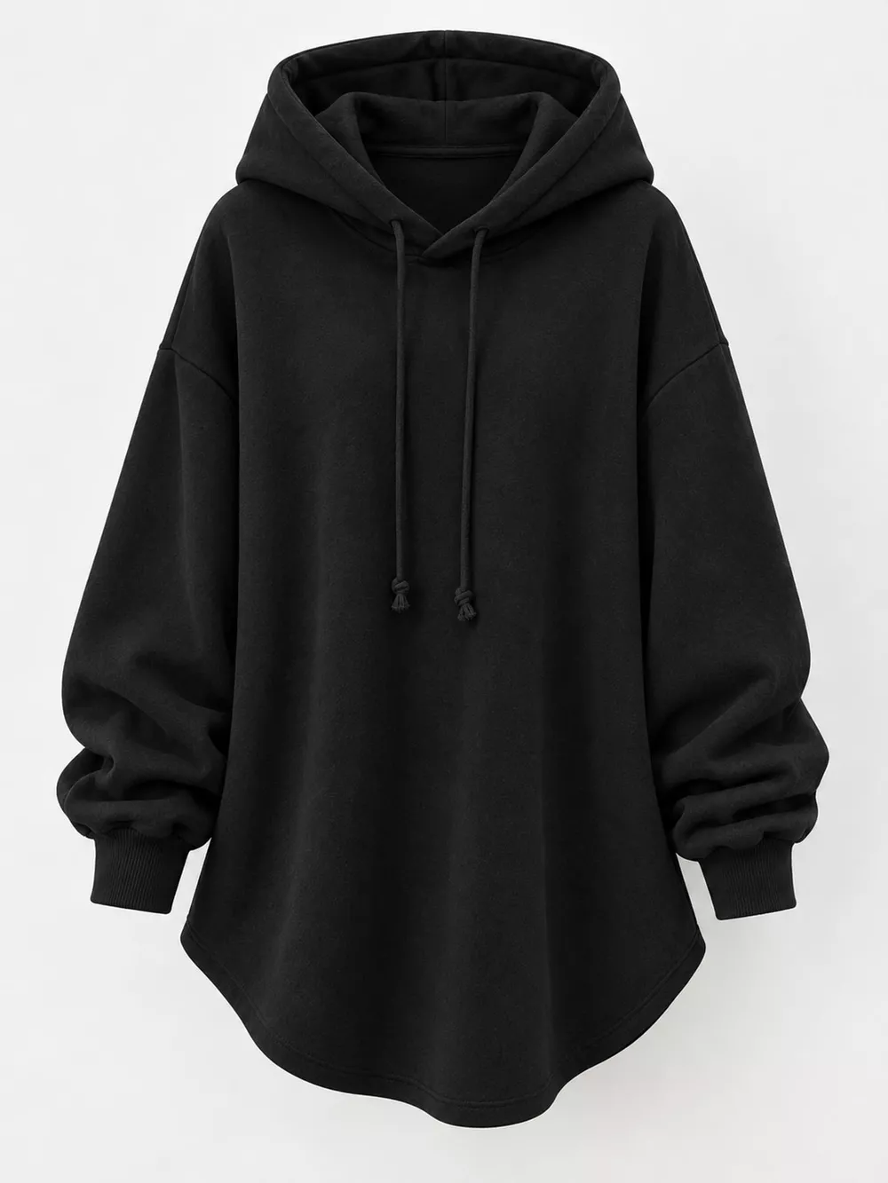 Full Size Drawstring Dropped Shoulder Hoodie Plus Size, image 4