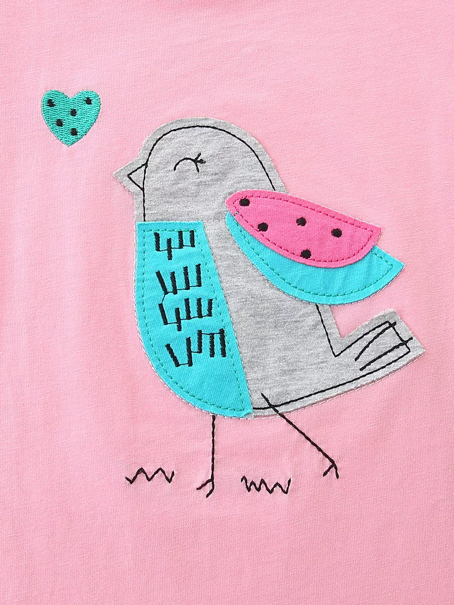 Children's Bird Print Top and Shorts Set, image 4