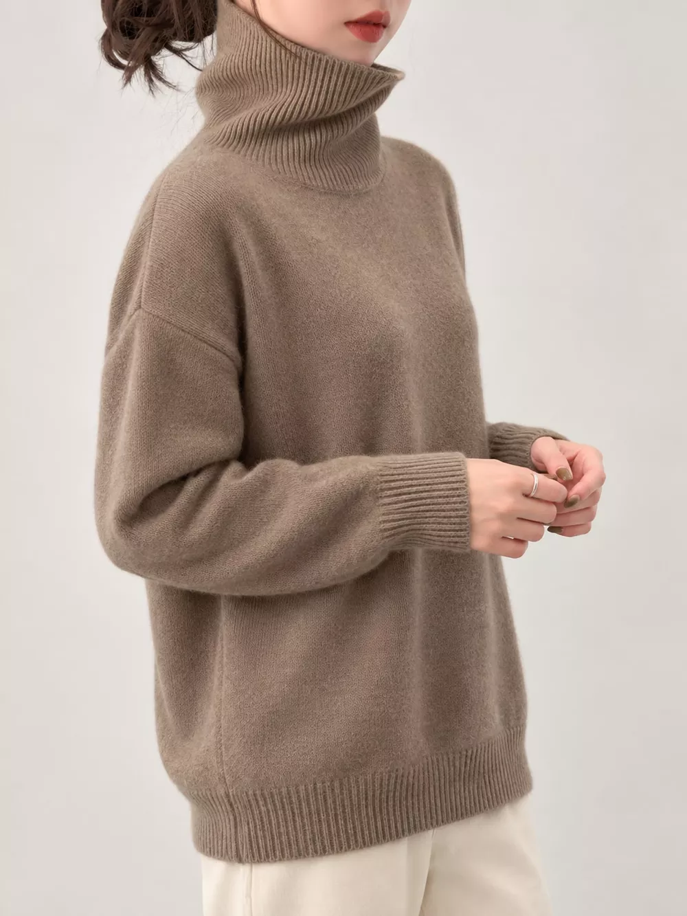 Turtleneck Dropped Shoulder Sweater, image 14