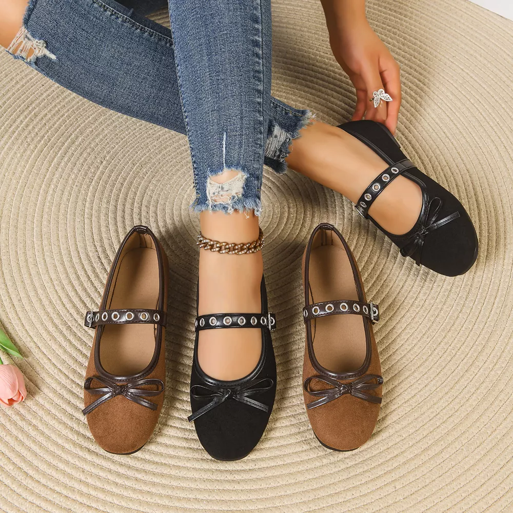 Round Toe Bow Slip-Ons, image 2