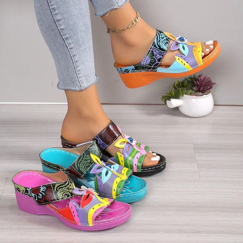 Open Toe Wedge Sandals, image 2