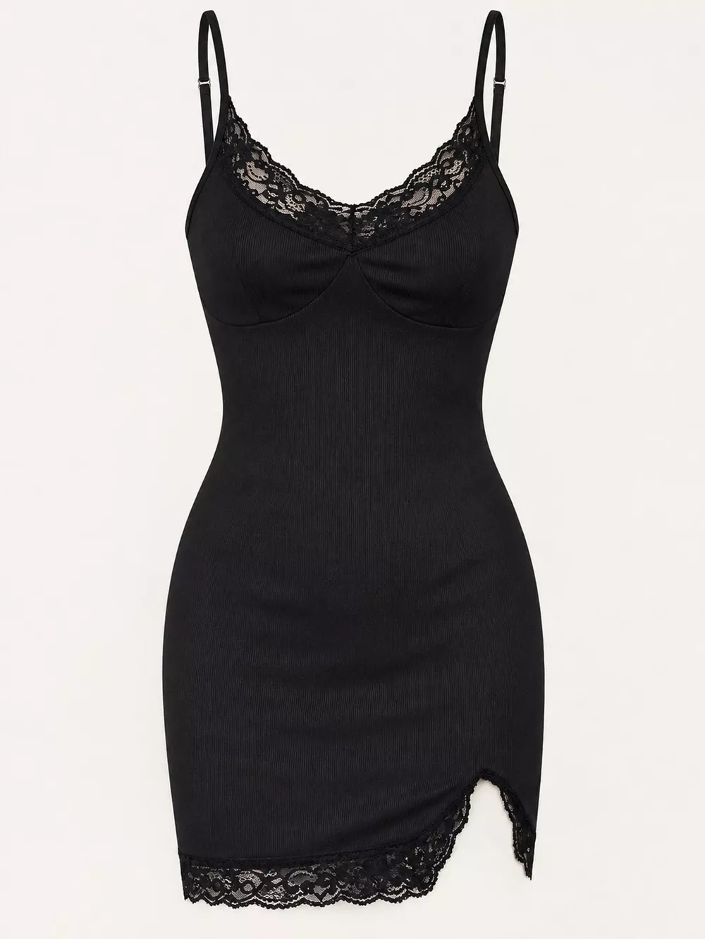 Lace Detail Spaghetti Strap Mini Dress, image 5