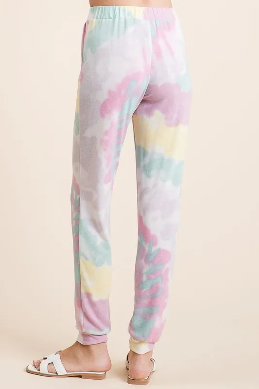 Tie Dye French Terry Casual Pants, image 3