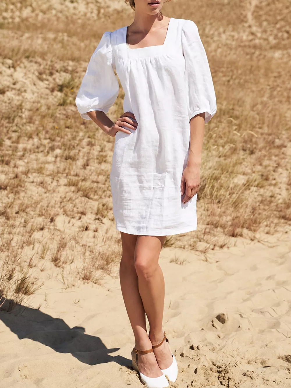 Square Neck Puff Sleeve Mini Dress, image 20