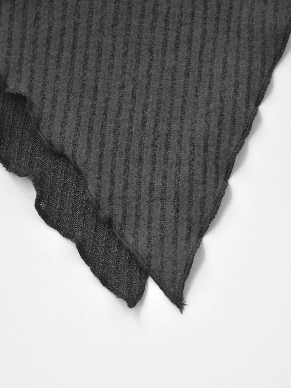 Asymmetrical One-Shoulder Ribbed Knit Top, image 11