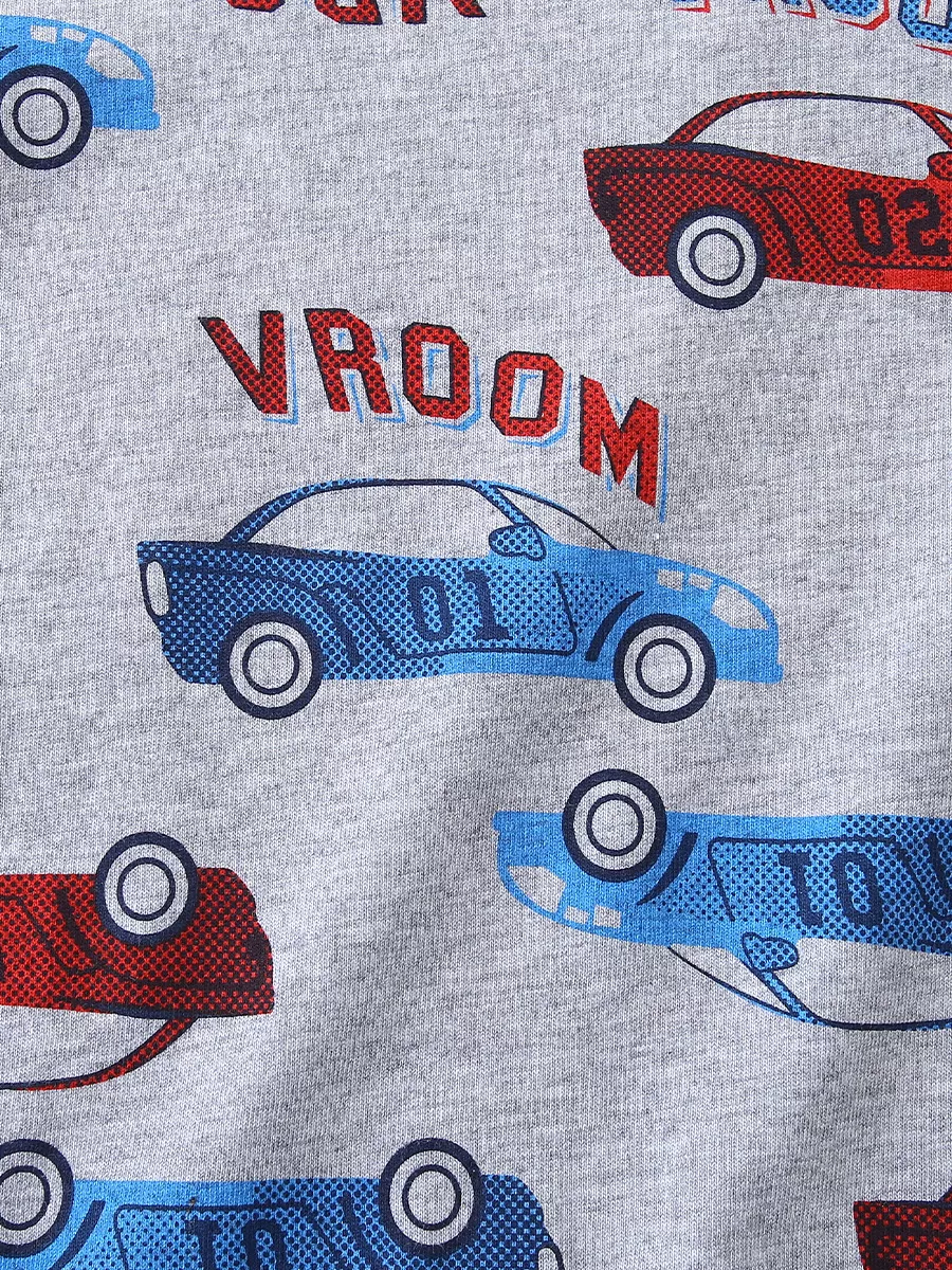 Children's Car Print Tee and Shorts Set, image 3