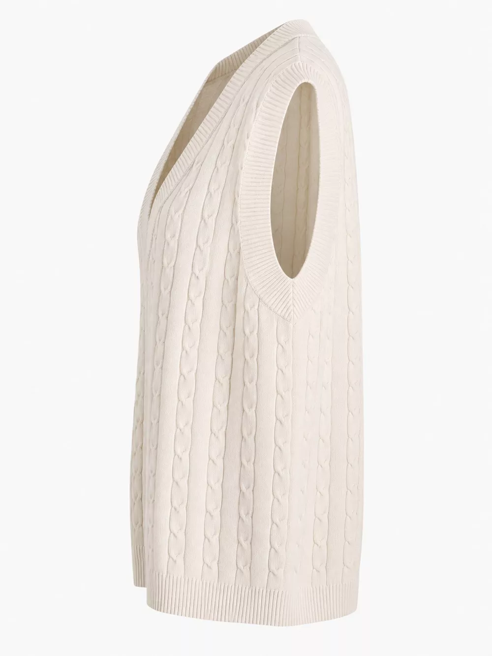 Plus Size Cable Knit Sweater Vest, image 3