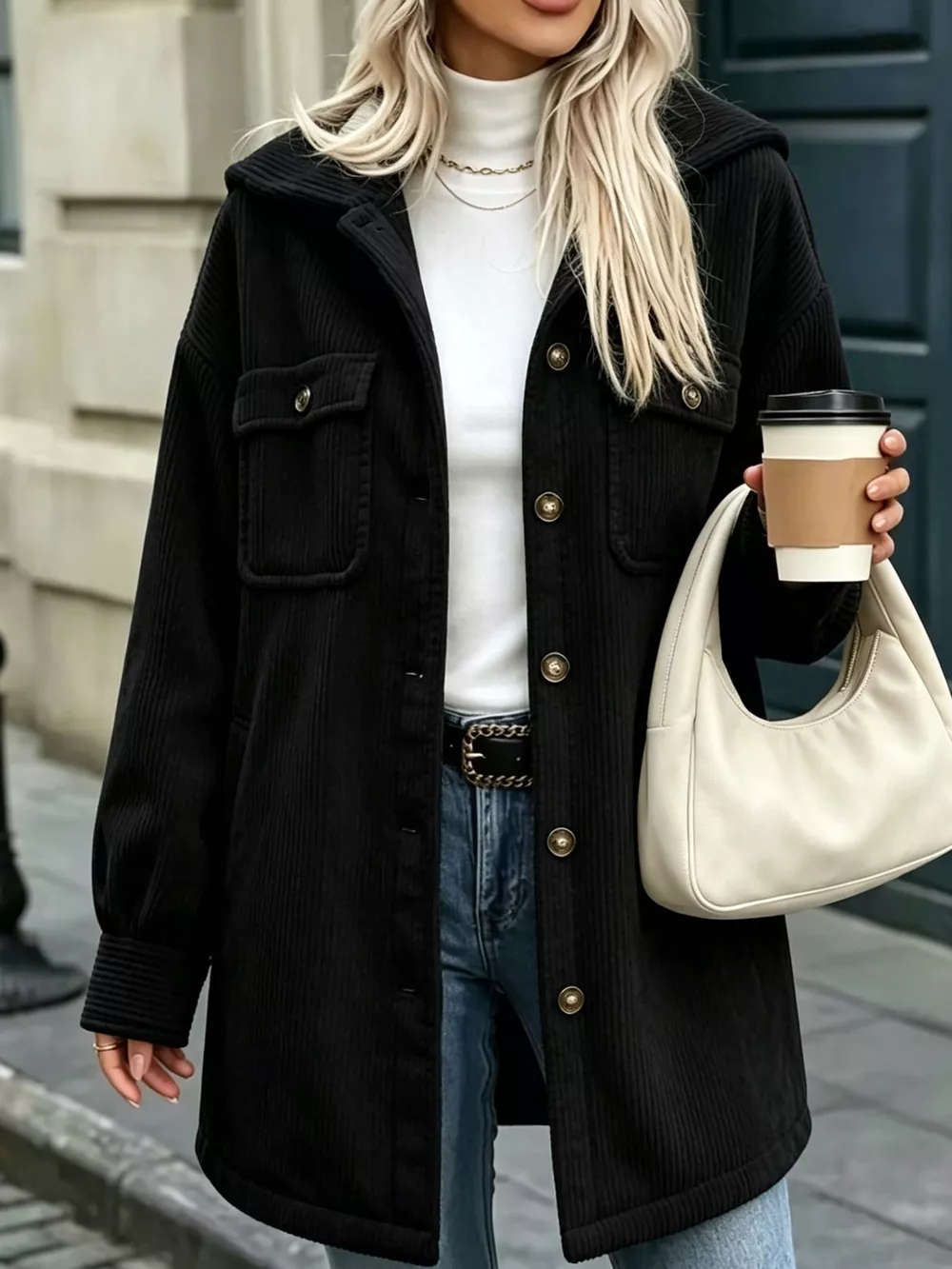 Corduroy Button-Down Outerwear, image 4