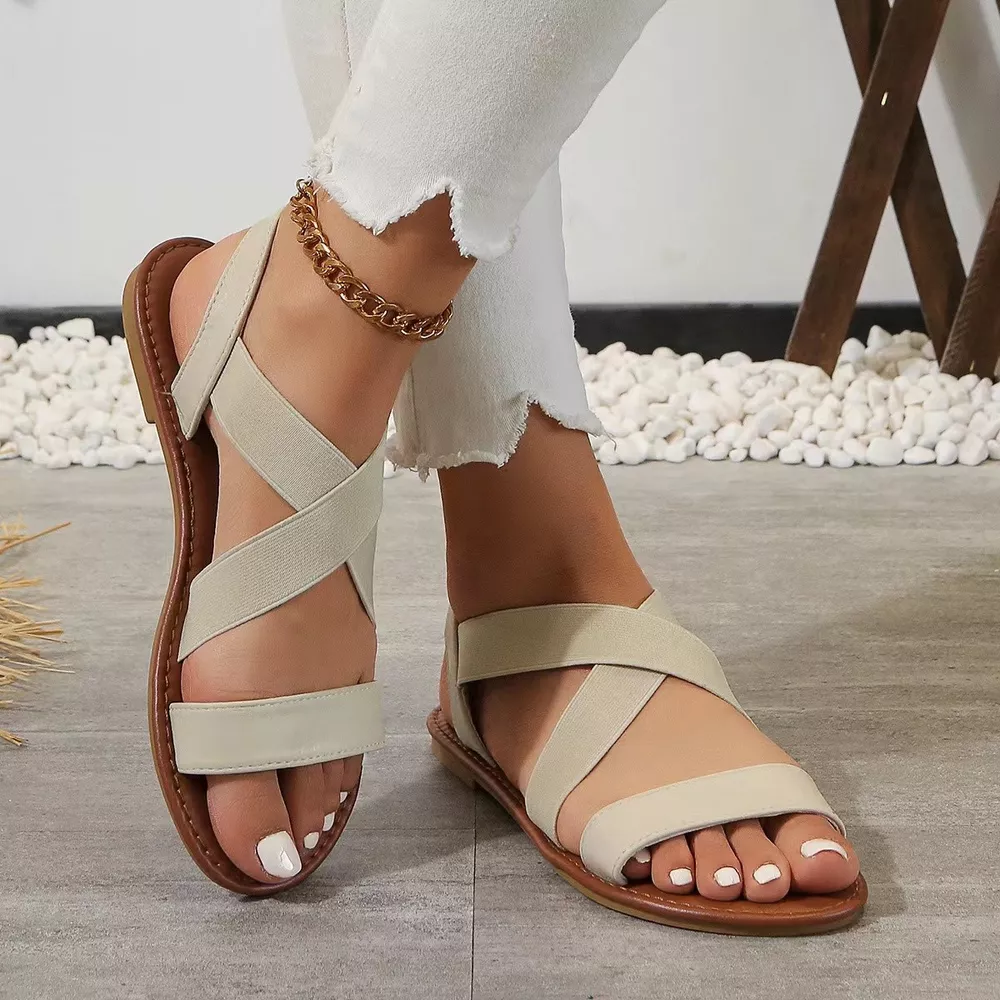 Open Toe Crisscross Sandals, image 5