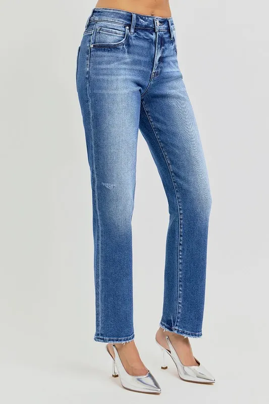 Mid Rise Ankle Tapered Jeans, image 5