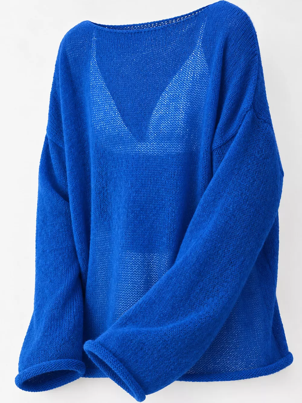 Lightweight Dropped Shoulder Knit Cover Up, image 49