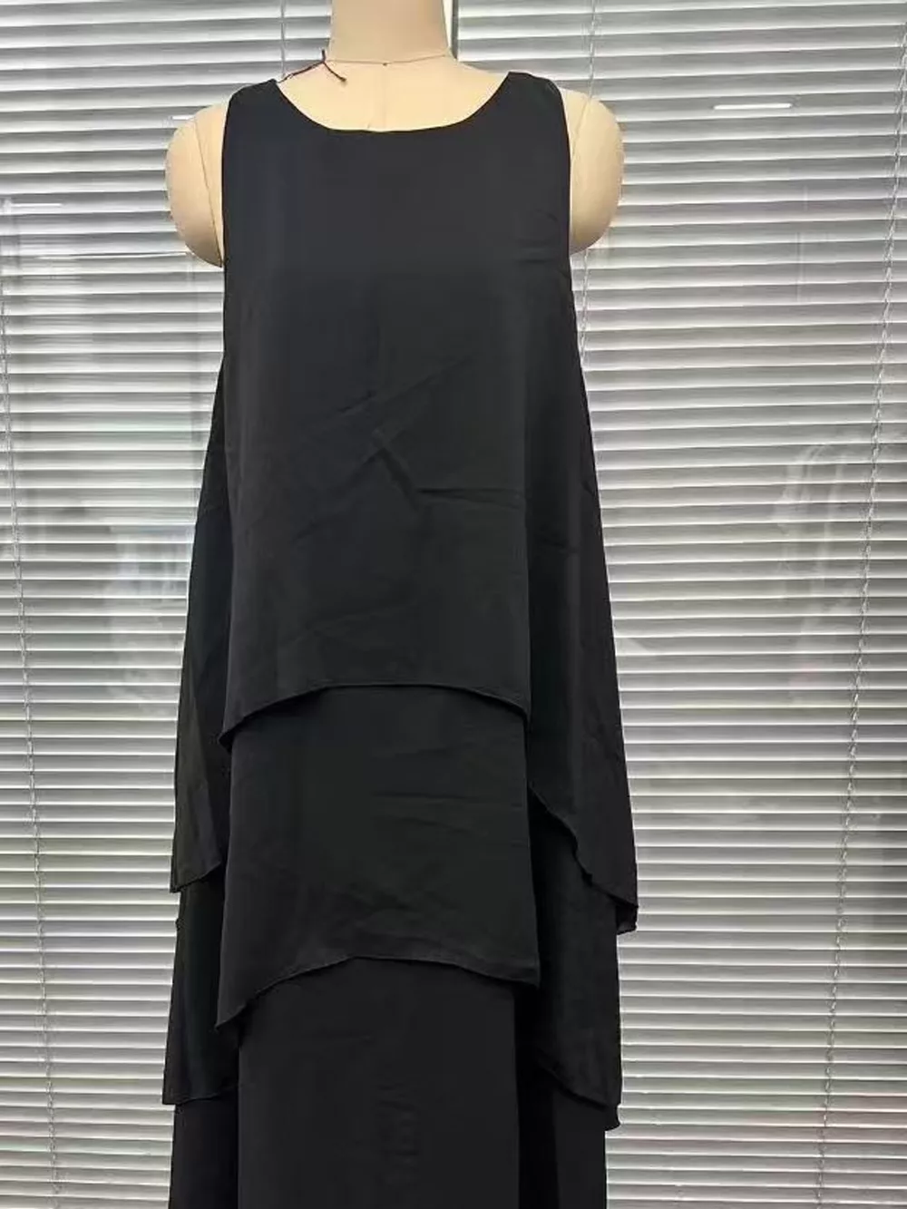 Ruffled Round Neck Sleeveless Maxi Dress, image 6