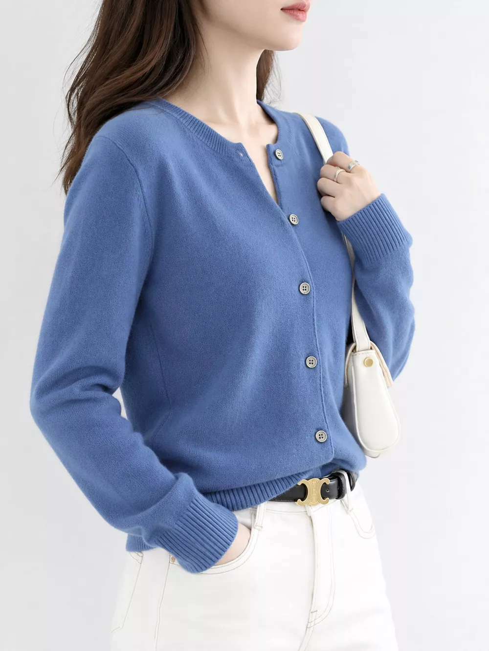Crew Neck Button-Down Cardigan, image 32