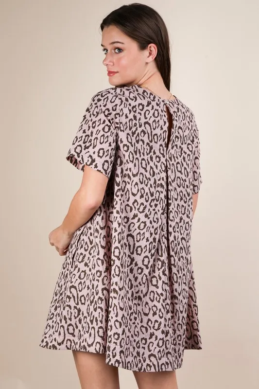 Leopard Printed Comfy Mini Dress, image 5