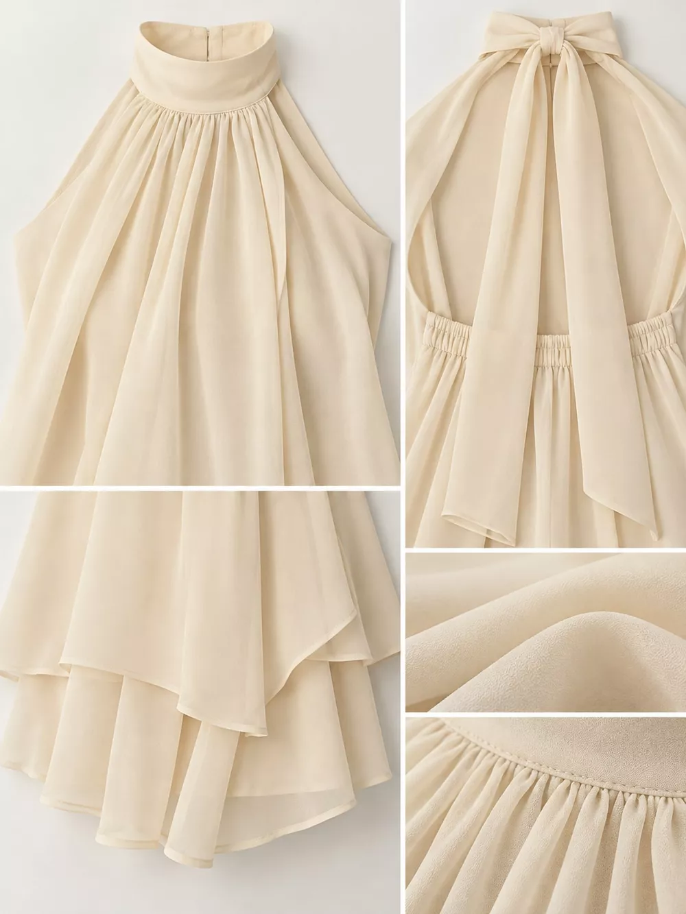 Halter Neck Ruched Mini Dress, image 25