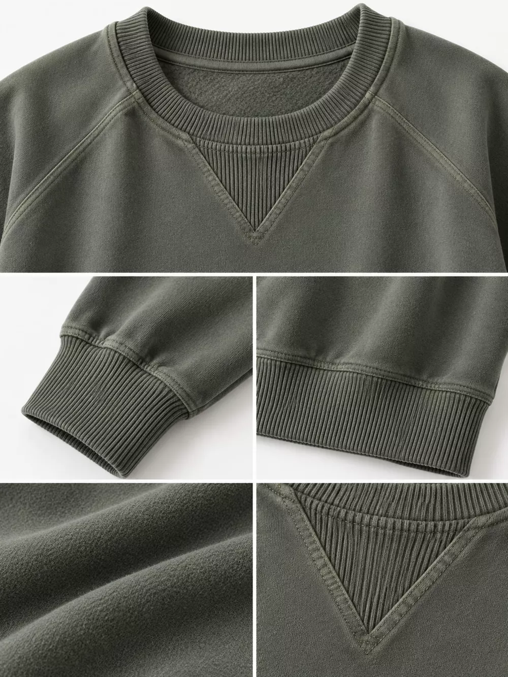 Crew Neck Raglan Sleeve Sweatshirt, image 10