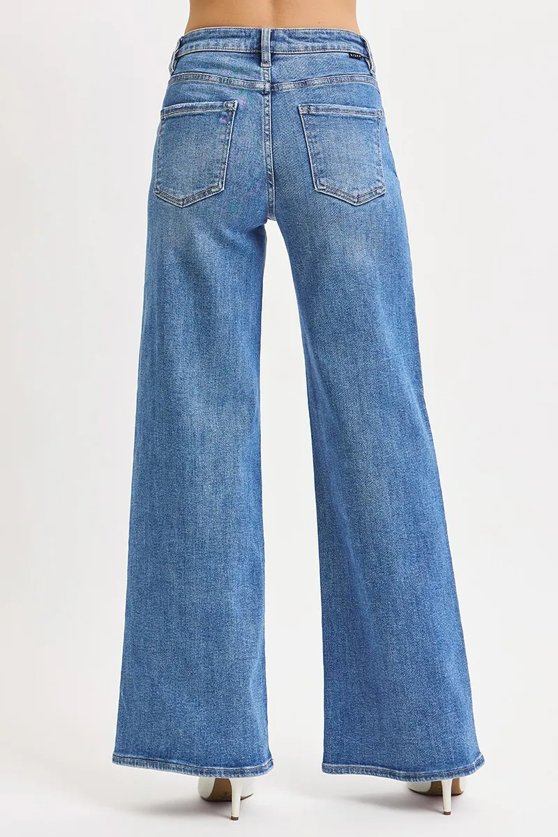 Full Size High Rise Wide Leg Jeans Plus Size, image 5