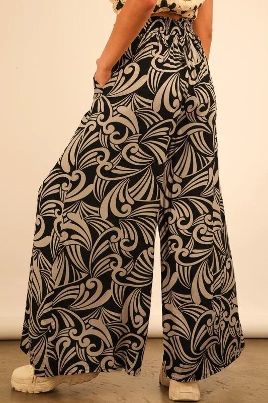 Full Size Printed Wide Leg Pants Plus Size, image 5